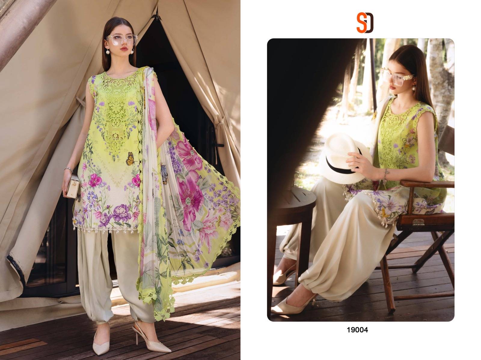 M.PRINT -19 by SHARADDHA DESIGNER 19001 TO 19006 SERIES Pakistani Stylish lawn cotton COLLECTION At Wholesale Price